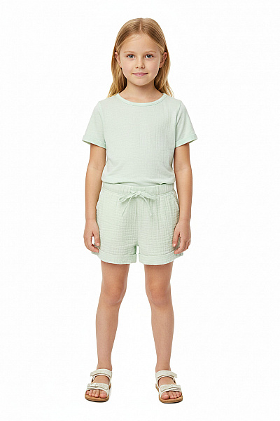 Dívčí Kraťasy Zelené Bavlněné Volné Velikost 80