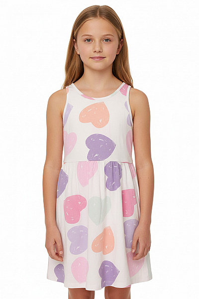 HM  Dívčí šaty Srdíčka Bavlněné Růžové Vel. 122/128