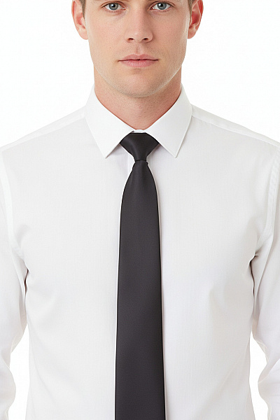 HM  Kravata šedá Polyesterová