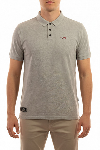 TOKYO LAUNDRY Pánské šedé Polo Tričko S Krátkým Rukávem A Výšivkou Velikost XL