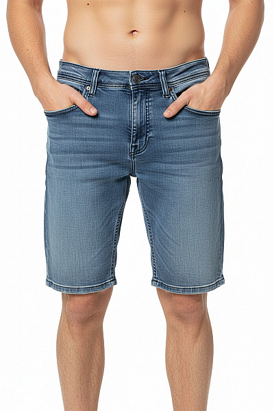 Sublevel Pánské Modré Riflové Kraťasy S Kapsami Ležérní Volnočasové Vel. W32