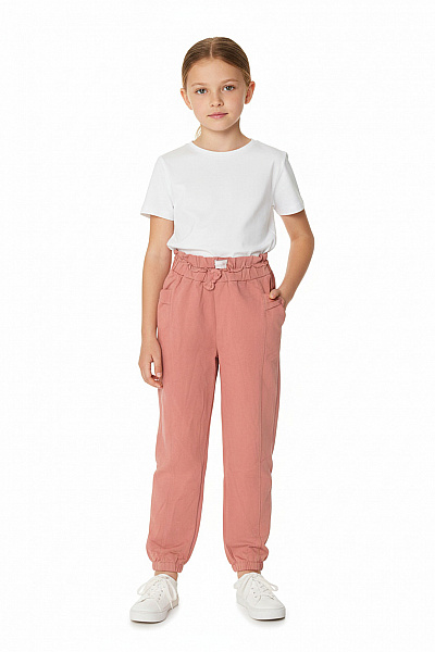 HUST And CLAIRE Dívčí Tepláky Růžové S Kapsami A Stahováním Vel. 8let