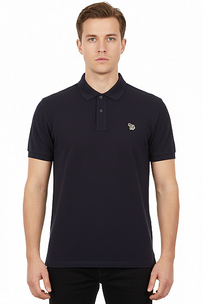 Paul Smith Polo Tričko Tmavé S Krátkým Rukávem A Výšivkou Vel. L