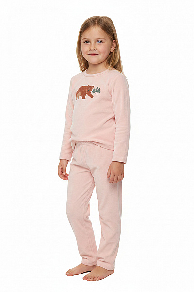 Petit-Bateau Růžové Pyžamo Dívčí Medvěd Velikost 116