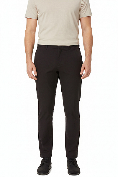 ARMANI Pánské černé Oblekové Rovné Kalhoty S Lampasem Vel. 38