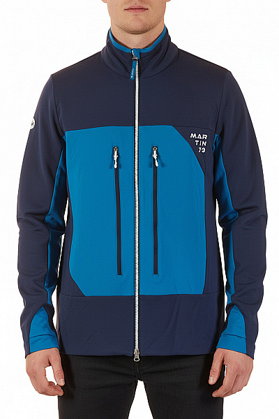MARTINI Pánská Polyamidová Outdoorová Mikina Modrá Sportovní Funkční Na Zip Velikost M