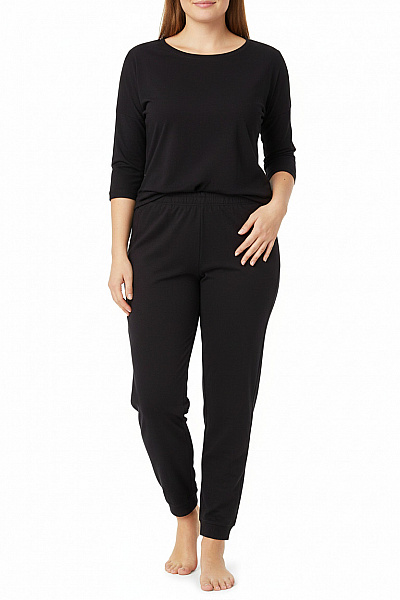 CERRUTI Dámské Pyžamo Tmavě Hnědé Volné Jogger Styl Teplé Vel. XL