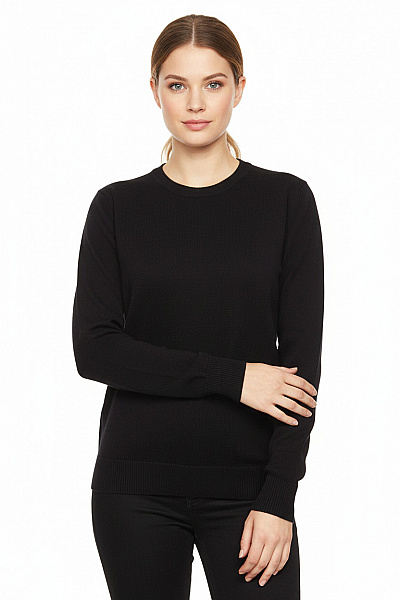 Marc O´Polo Dámský černý Bavlněný žebrovaný Pulovr Basic Velikost M