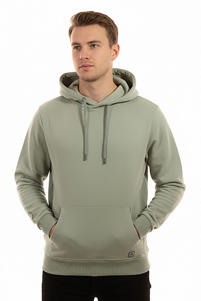 Sublevel Zelená Dámská Mikina S Kapucí Přes Hlavu Klokaní Kapsou Streetwear Vel. L