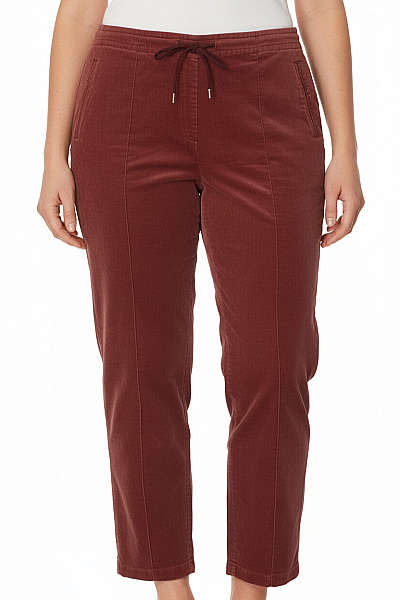 BRAX Dámské Manšestrové Teplé Kalhoty S Kapsami Na Zavazování Rovné Vel. 38/32