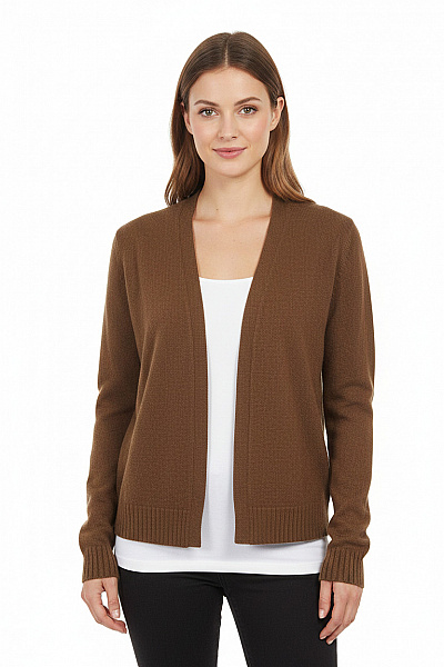 VILA Hnědý Pletený Kardigan S Dlouhým Rukávem Velikost Xs