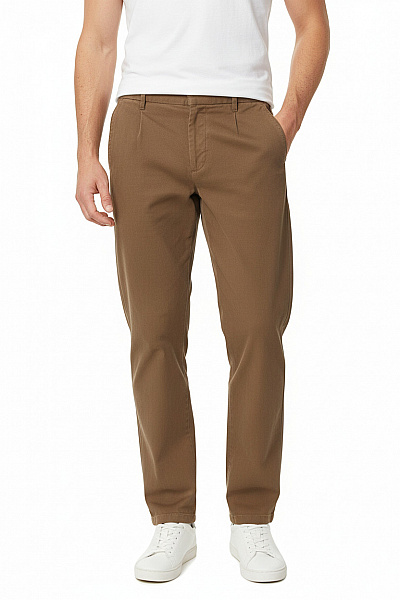 American Vintage Pánské Hnědé Chino Kalhoty Volné Ležérní S Puky S Kapsami Vel. 48