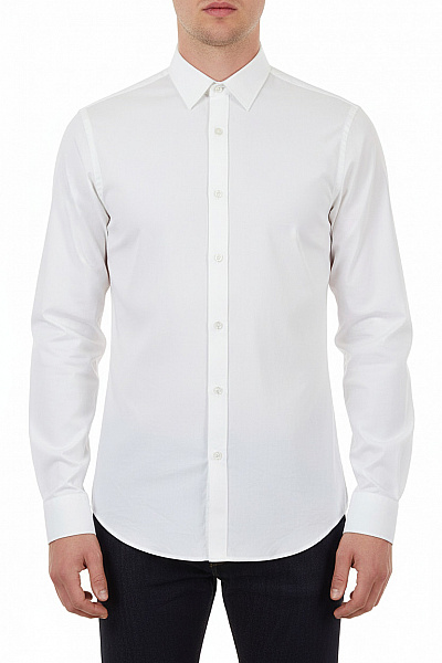 SISLEY Pánská Košile Jednobarevná Bílá Vel. 41/16