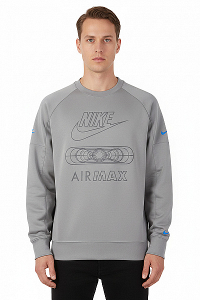Nike Pánská Mikina šedá S Dlouhým Rukávem A Potiskem Přes Hlavu Velikost S