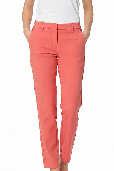 S.OLIVER Dámské Rovné Kalhoty Elegantní Coral S Knoflíky Velikost 40