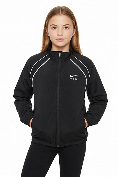 Nike Dětská Dívčí Černá Sportovní Bunda Přechodová Lehká Velikost 122-128