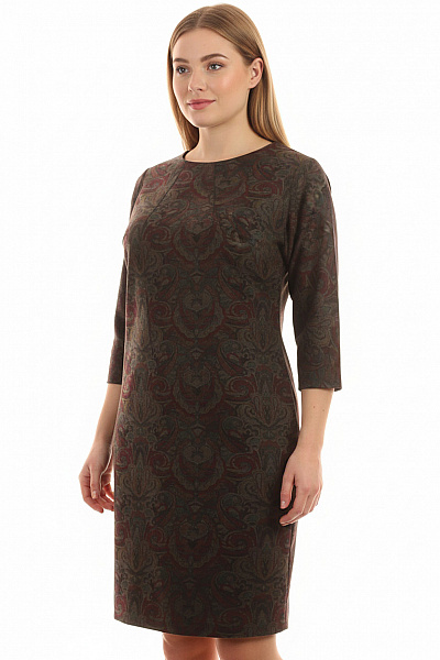 Pouzdrové šaty S Paisley Vzorem Retro Styl Ke Kolenům Vel. 50