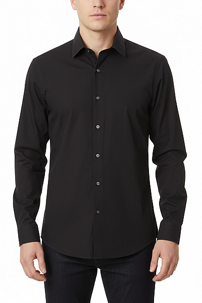 Calvin Klein Pánská Košile Dlouhý Rukáv Slim Fit Elegantní černá Velikost 41