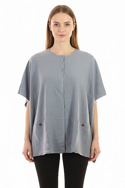 APART Dámské Šedé Pončo Volný Střih Ležérní Podzim Zima Vel. L