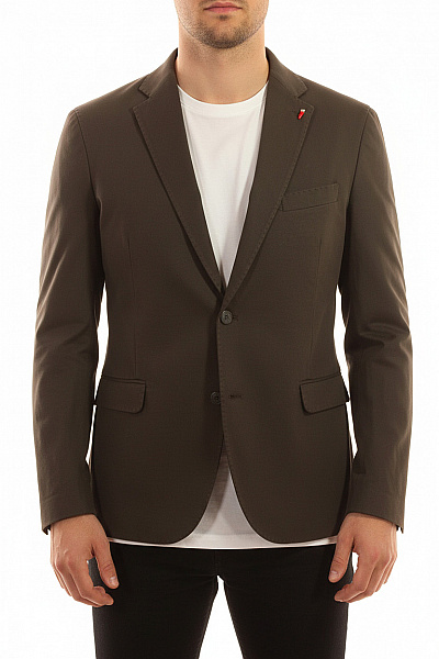 Pánské Hnědé Viskózové Volnočasové Sako Jednořadé Na Běžné Nošení Vel. 50