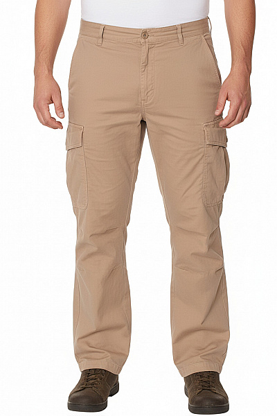 DIESEL Pánské Béžové Cargo Volnočasové Kalhoty S Kapsami Rovné Velikost 36