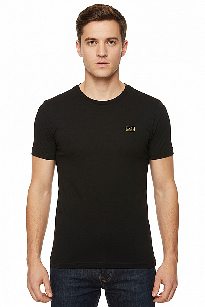 VERSACE Pánské Bavlněné Tričko černé S Krátkým Rukávem Basic Vel. XS