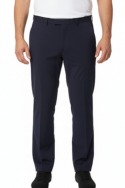 Pánské Oblekové Kalhoty Tmavě Modré Rovné Elegantní Dlouhé Business Vel. 54