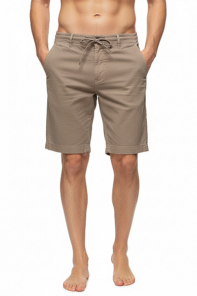 Pánské Volnočasové Kraťasy Béžové Stahovací S Kapsami Ležérní Moderní Velikost 33