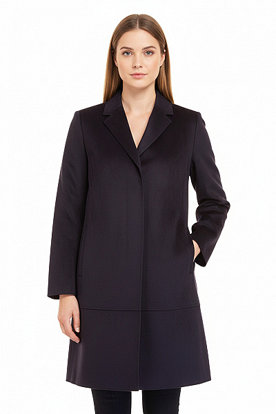 COMMA Dámský Tmavý Elegantní Semišový Kabát Klasický Stylový Podzimní Vel. 40