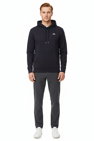 J.Lindeberg Pánská Tmavě Modrá Polyesterová Sportovní Hoodie S Kapucí Přes Hlavu Vel. M