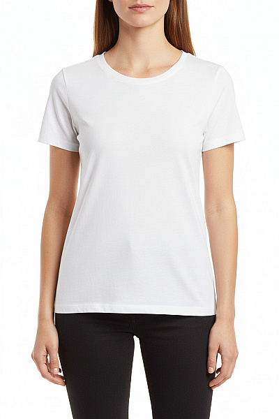 Gap Dámské Bílé Tričko S Krátkým Rukávem A Kulatým Výstřihem Basic Bavlna Vel. M