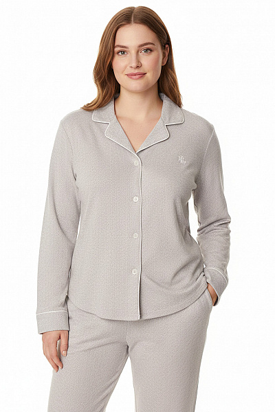 Ralph Lauren Dámské Pyžamo šedé Bavlněné Dlouhé Vel. L
