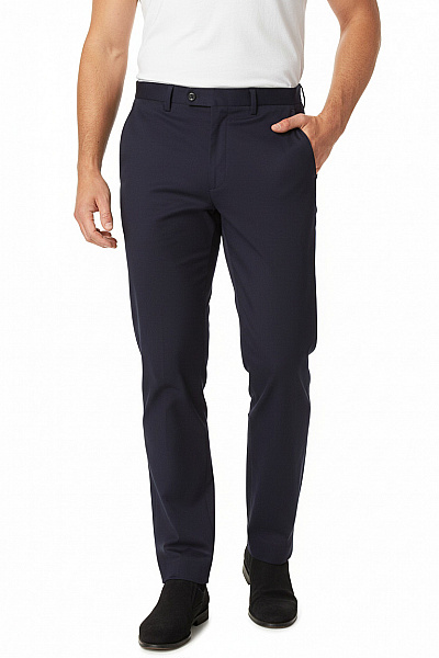 Pánské Oblekové Kalhoty Tmavě Modré Rovné Elegantní Business Velikost 32R