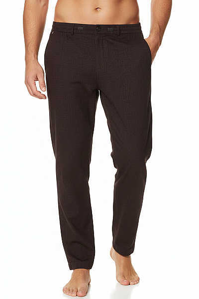 GARDEUR Pánské Hnědé Kalhoty Ležérní Rovné S Pružným Pasem Velikost 40