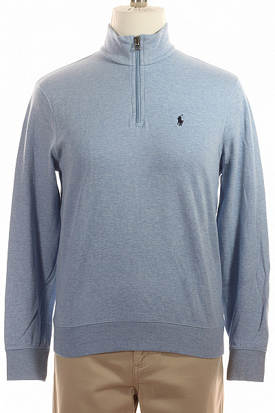 Ralph Lauren Pánská Mikina Modrá S Dlouhým Rukávem A Výšivkou Velikost M