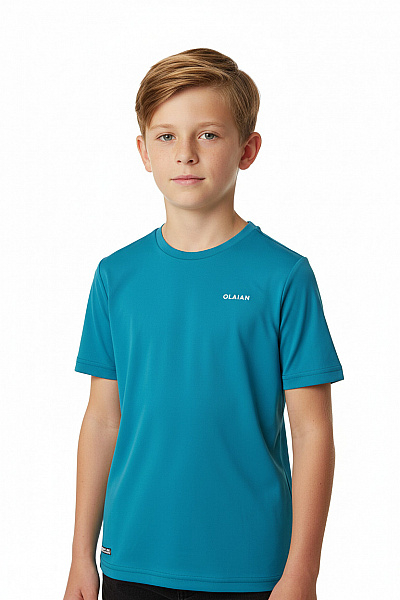 Dětské Chlapecké Modré Sportovní Tričko Krátký Rukáv