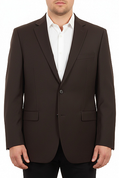 LAWRENCE GREY Pánské Polyesterové Sako Hnědé Jednořadé Business Ležérní Velikost 54