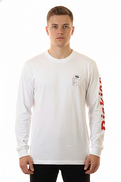 Dickies Pánské Tričko S Dlouhým Rukávem A Potiskem Bílé Velikost S
