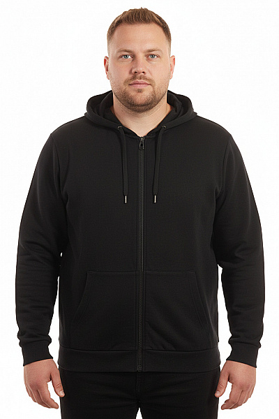 JOOP! Pánská Bavlněná černá Mikina S Kapucí A Zipem Streetwear Vel. Xxl