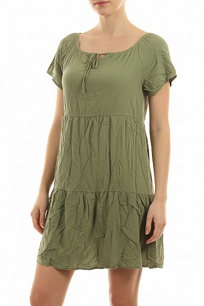 Zelené Dámské Krátké Volnočasové šaty S Krátkým Rukávem Vel. XS