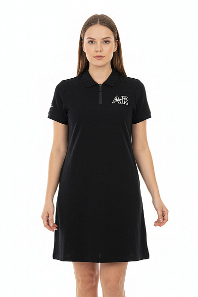 Nike Černé Sportovní Polo šaty Krátké Denní Jednoduché Ke Kolenům Velikost Xl