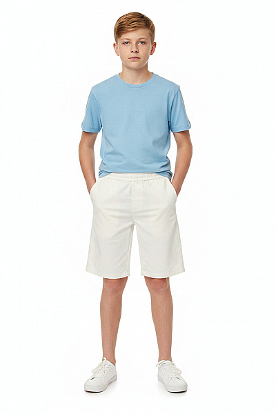 ARMANI Dětské Chlapecké Bavlněné Kraťasy Bílé Velikost 154cm