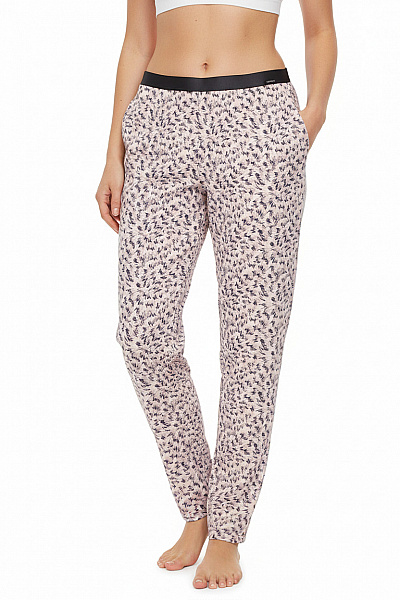 Skiny Dámské Bavlněné Pyžamo Vzorované Světlé S Elastickým Pasem Vel. 42