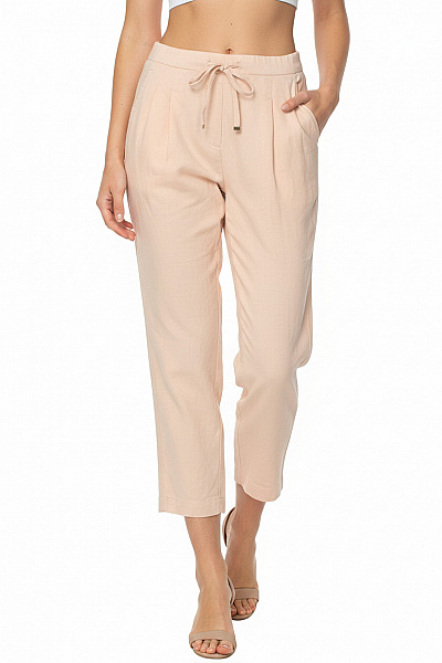 S.OLIVER Dámské Kalhoty Volnočasové Růžové Plátěné Velikost S