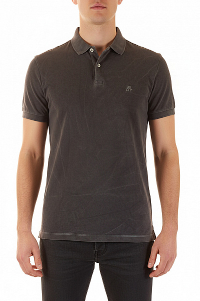 Marc O´Polo Pánské Bavlněné Polo Tričko Tmavě šedé Vintage S Límečkem A Výšivkou Velikost S