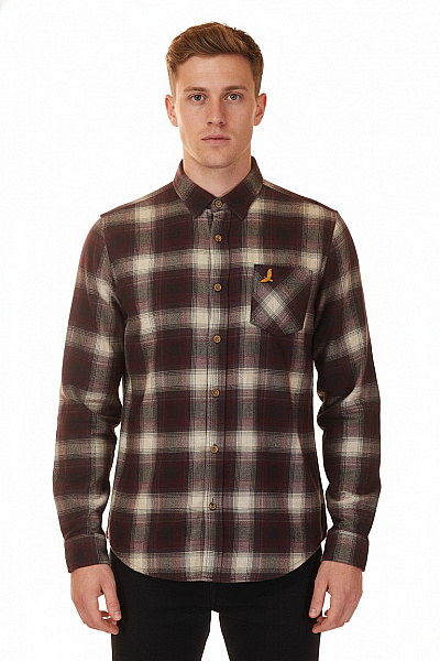 BRAVE SOUL Pánská Bavlněná Flanelová Kostkovaná Košile S Dlouhým Rukávem Ležérní Outdoor Vel. M