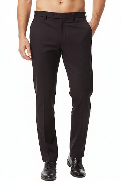 S.OLIVER Elegantní Viskózové Oblekové Kalhoty Rovné Tmavé Pro Business Velikost L