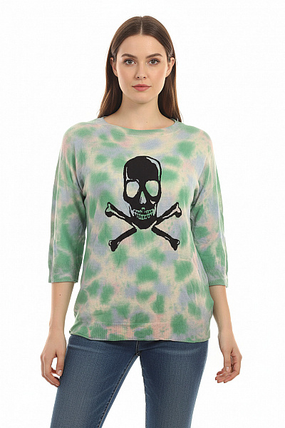 Zadig&Voltaire Deluxe Dámský Kašmírový Svetr Vzorovaný Přes Hlavu Vel. L