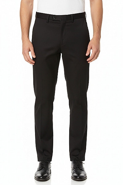 ARMANI Pánské Oblekové Kalhoty Tmavě Hnědé Rovné Elegantní Business Látkové S Knoflíky Velikost M