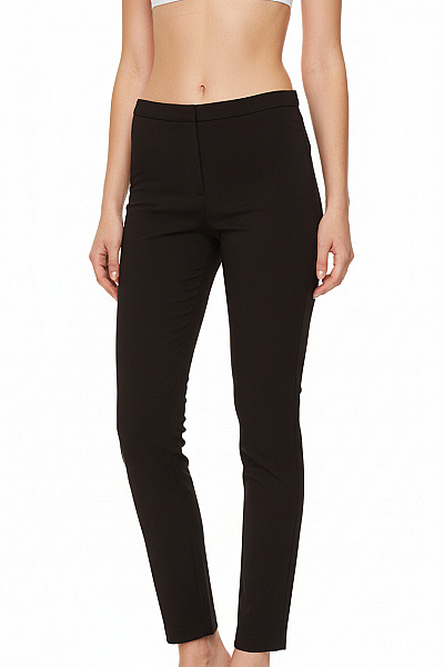 PATRIZIA  PEPE Dámské černé Elegantní Cigaretové Kalhoty S Vysokým Pasem Vel. 38